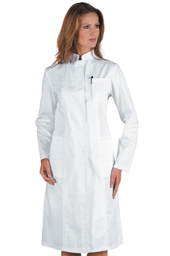 CAMICE DONNA PONZA ISACCO: camice medico modello donna con colletto alla coreana linea classica...